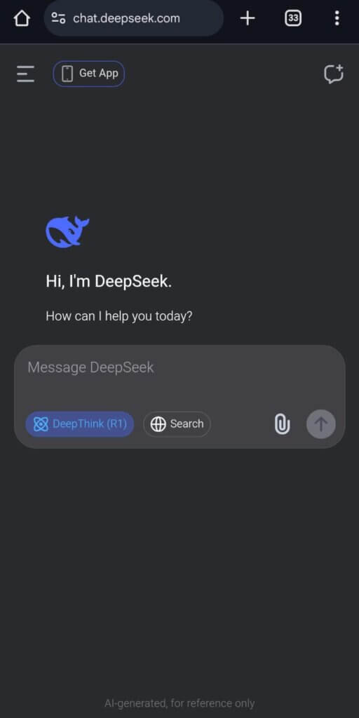 DeepSeek Home Page