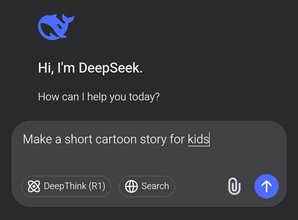 Giving Prompt to DeepSeek