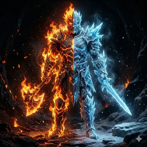 Fire vs Ice Character ai prompt